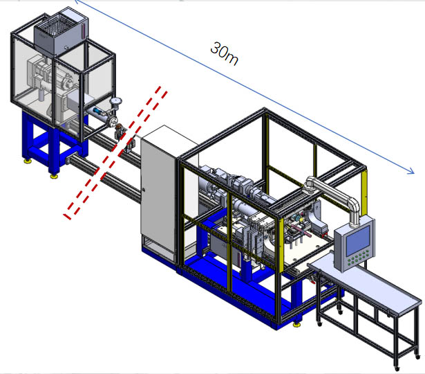 Flexible metal hose hydroforming machine
